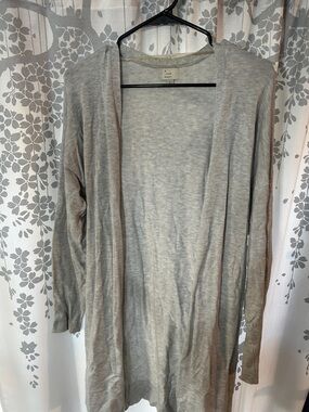 a new day Light Gray Open-Front Cardigan Sweater